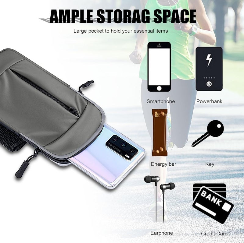 MOVOYEE Phone Holder for Running Armband Cell Phone Holder for iPhone Armband 16 16e 15 14 13 12 11 Pro Max Xs Xr X Plus Galaxy Ultra S25 Note Women Men Kids Bag,Workout Sports Arm Bands Sleeve Pouch - Image 3